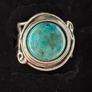 Israel Sterling Silver Turquoise Ring